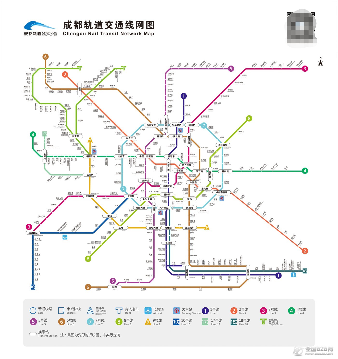成都轨道交通线路图，成都地铁线路站点查询